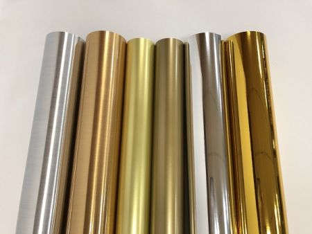 Metallized PET Film / Metallic PVC Film - Metallized Polyester Film / Metallic PVC Vinyl.