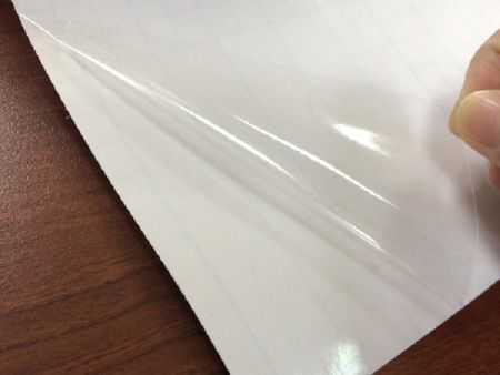 Application tapes with optically clear finish